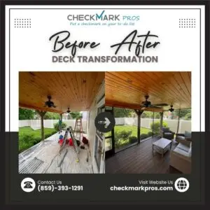 Deck Screen Installation in Hebron